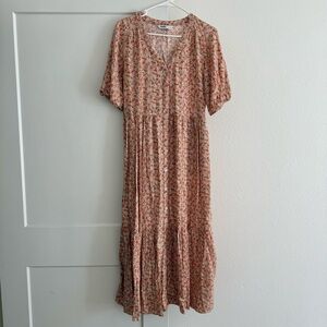 SONOMA V-Neck Floral Midi Dress